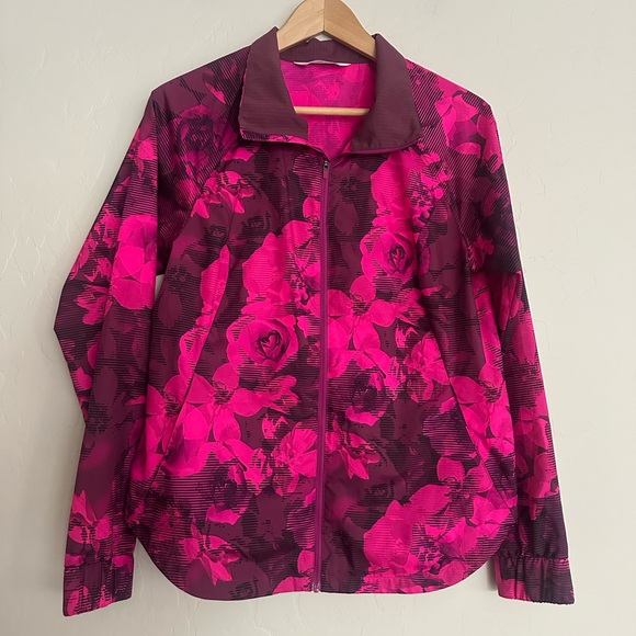 The North Face Jackets & Blazers - NORTH FACE Wild Aster  Pink and Purple Botanical  Print Reactor Jacket Women's M